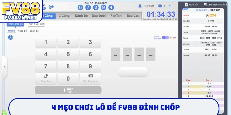 4 mẹo chơi lô đề FV88 đỉnh chóp