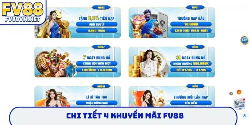 Chi tiết 4 khuyến mãi FV88