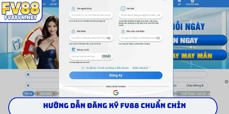 Hướng dẫn đăng ký FV88 chuẩn chỉn